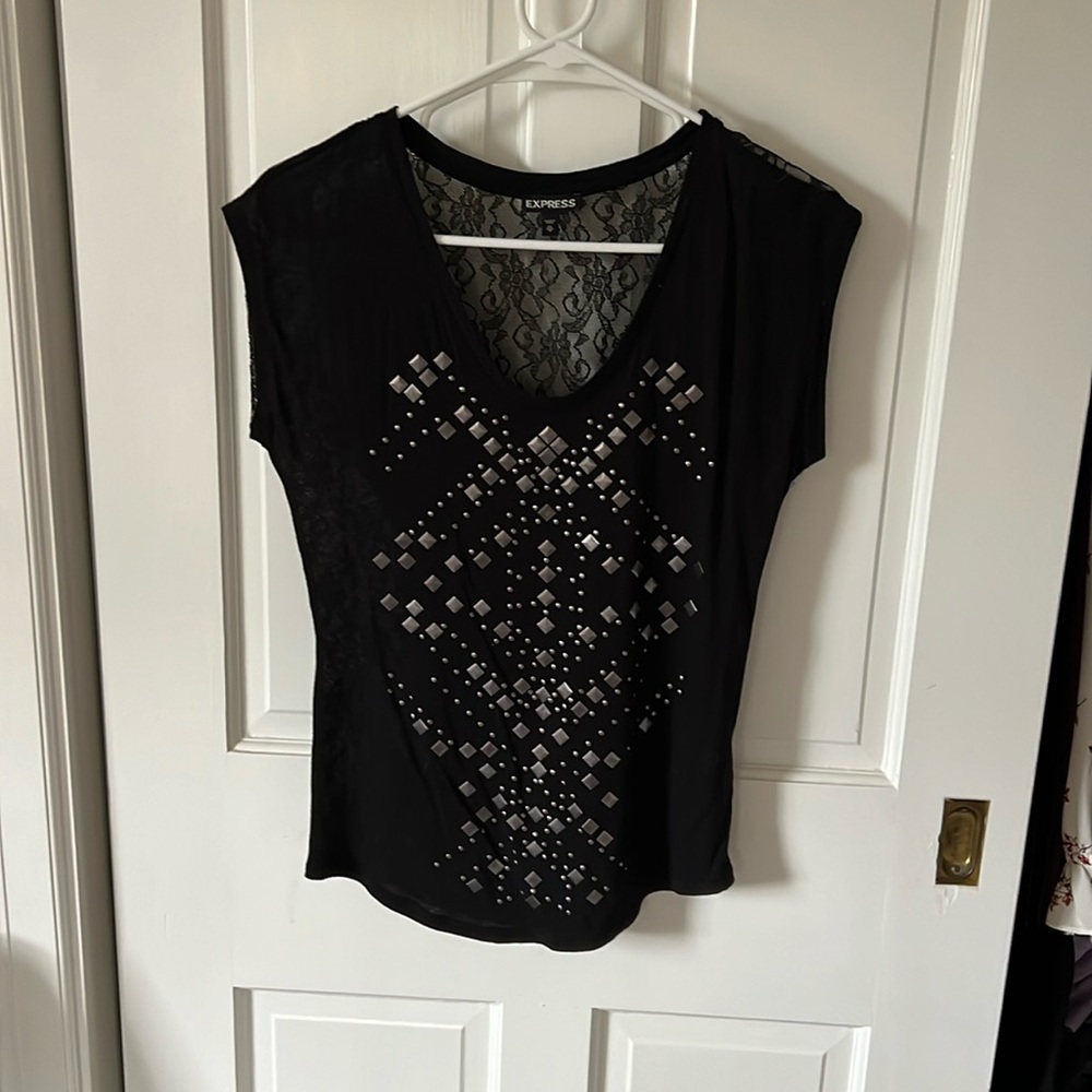 Express lace back top